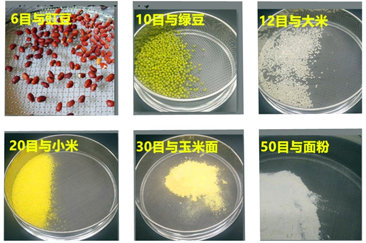 標(biāo)準(zhǔn)檢驗(yàn)篩適用物料展示圖